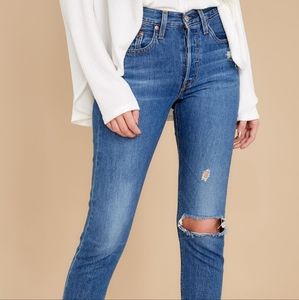 Levi's 501 Skinny Jeans Size 23 in Sansome Street Wash